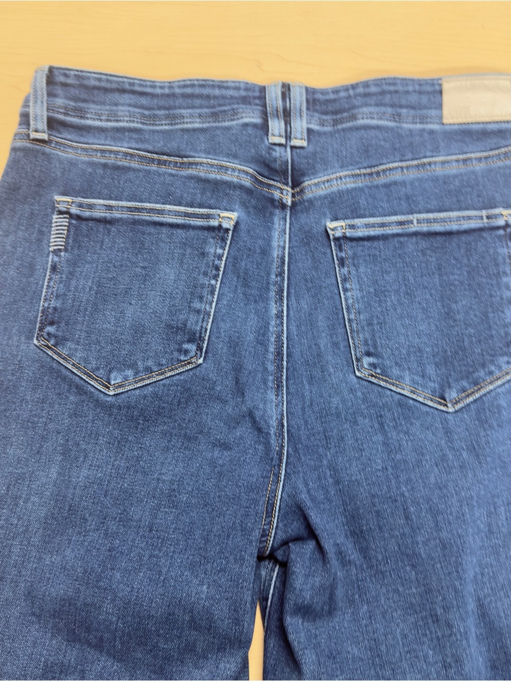 PAIGE Anessa "Sunnie Distressed" High-Rise Wide Leg Crop Jeans Raw Hem Size 32 - Picture 10 of 15